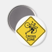 Cyclocross Zone Road Sign マグネット (正面/裏面)