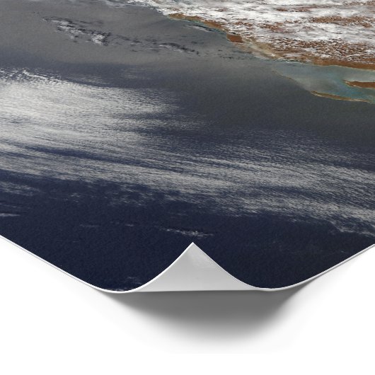 Cyclone Dominic off the shore of Western Austra ポスター (角)