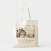 Cyclone Rollercoaster Budget Canvas Tote トートバッグ (正面)