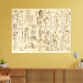 Cyclopaedia 1728の解剖図 キャンバスプリント (インサイチュ (リビング))