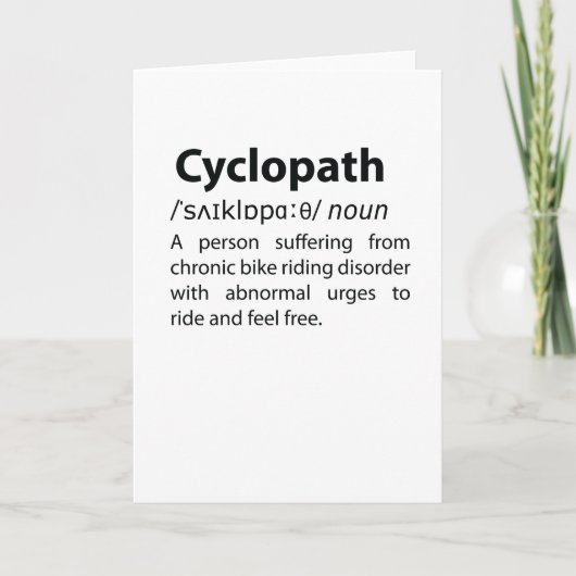 Cyclopathディクおもしろいショナリ定義 カード (正面)