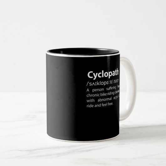 Cyclopathディクおもしろいショナリ定義 ツートーンマグカップ (正面右)
