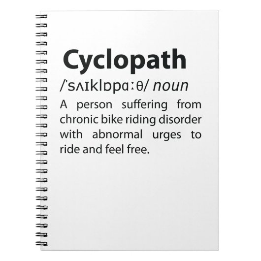 Cyclopathディクおもしろいショナリ定義 ノートブック (正面)