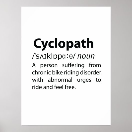Cyclopathディクおもしろいショナリ定義 ポスター (正面)