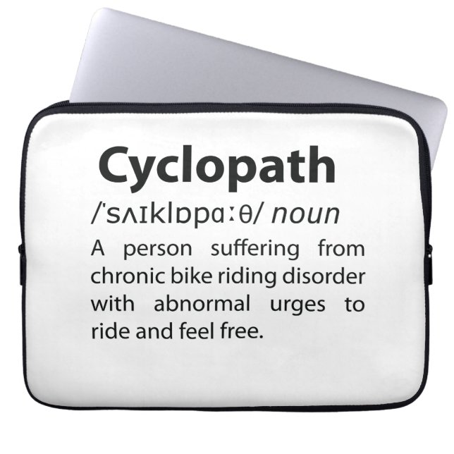 Cyclopathディクおもしろいショナリ定義 ラップトップスリーブ (正面)