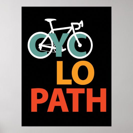 Cyclopath Bicycle Funny Cycling ポスター (正面)