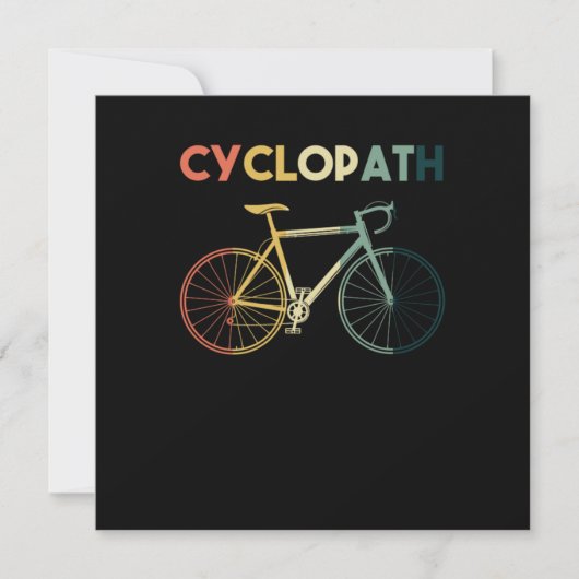 Cyclopath Cyclist Bike Cycling Mountain Bike Gift 招待状 (正面)