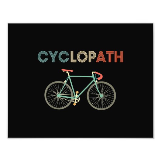 Cyclopath Funny Bicycle Cyclist Humor フォトプリント (正面)