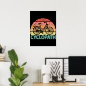 Cyclopath Funny Cycling ポスター (ホームオフィス)