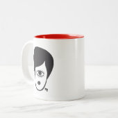 Cyclops Diva Cartoon 風変わり Girl: Bernadette ツートーンマグカップ (正面左)