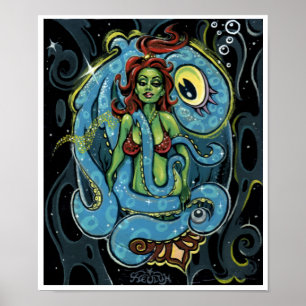 'Cycloptopus'アートプリントポップ・アートの- (surreal pin-up) ポスター