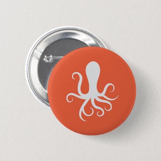 Cycloptopus -オレンジ 缶バッジ (正面&裏面)