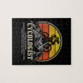 Cycologist定義おもしろいマウンテンバイクMTB ジグソーパズル (横)