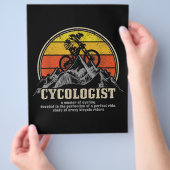 Cycologist定義おもしろいマウンテンバイクMTB チラシ (手)