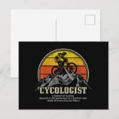 Cycologist定義おもしろいマウンテンバイクMTB ポストカード (正面/裏面)
