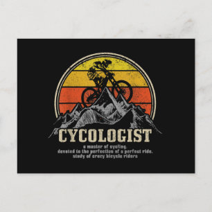 Cycologist定義おもしろいマウンテンバイクMTB ポストカード