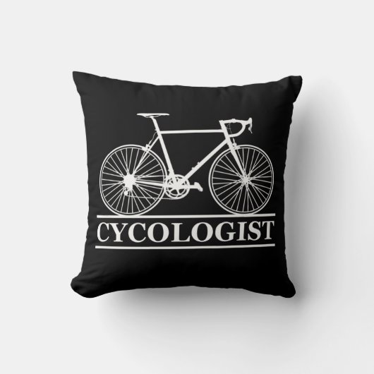 Cycologist - おもしろ自転車のフレーズ クッション (正面)