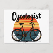 Cycologist:エネルギッシュバイクもしくは自転車に乗る人T型 – サイクリング用 シーズンポストカード (正面)