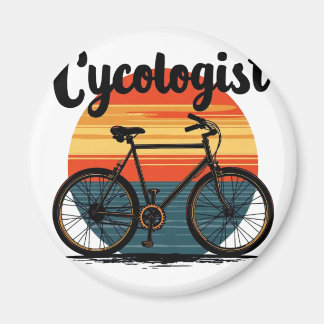 Cycologist:エネルギッシュバイクもしくは自転車に乗る人T型 – サイクリング用 マグネット