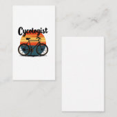 Cycologist:エネルギッシュバイクもしくは自転車に乗る人T型 – サイクリング用 名刺 (正面/裏面)