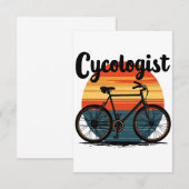 Cycologist:エネルギッシュバイクもしくは自転車に乗る人T型 – サイクリング用 案内状 (正面/裏面)