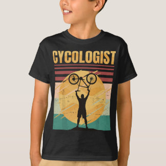 Cycologist – 自転車 – 自転車に乗るホビーレース – レトロ tシャツ