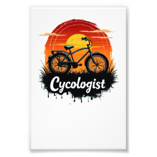 Cycologist Bike Adventure:サンセットグラフィックティー フォトプリント