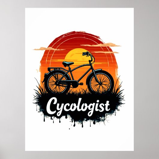 Cycologist Bike Adventure:サンセットグラフィックティー ポスター (正面)