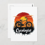 Cycologist Bike Adventure:サンセットグラフィックティー ポストカード (正面/裏面)