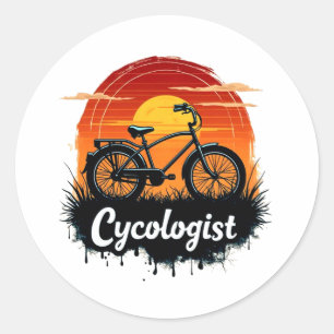 Cycologist Bike Adventure:サンセットグラフィックティー ラウンドシール