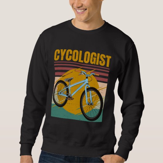 Cycologist Bike  Bicycle Ride Hobby Race  Retro Vi スウェットシャツ (正面)