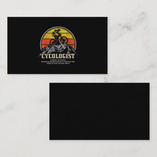 Cycologist Definition Funny Mountain Bike MTB 名刺 (正面/裏面)