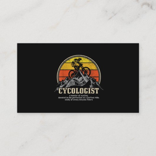 Cycologist Definition Funny Mountain Bike MTB 名刺 (正面)
