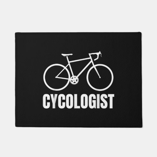 Cycologist Funny Bicycle Bike Gift ドアマット (正面)
