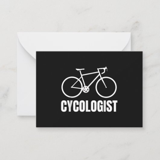 Cycologist Funny Bicycle Bike Gift ノートカード (正面)
