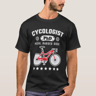 Cycologist Phd Cyclistおもしろい Road Bike Bicycle Gif Tシャツ
