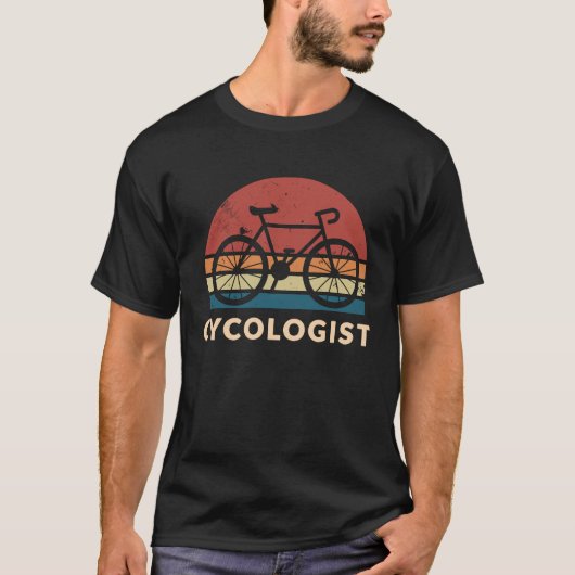 Cycologist  Retro Bycicle Parody Cyclists Tシャツ (正面)