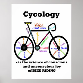 Cycology Poster - The Science of the Joy of サイクリング ポスター