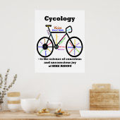 Cycology Poster - The Science of the Joy of サイクリング ポスター (キッチン)