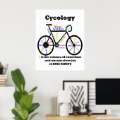 Cycology Poster - The Science of the Joy of サイクリング ポスター (ホームオフィス)