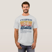 Cycopath定義レトロヴィンテージサイクリング Tシャツ (正面フル)