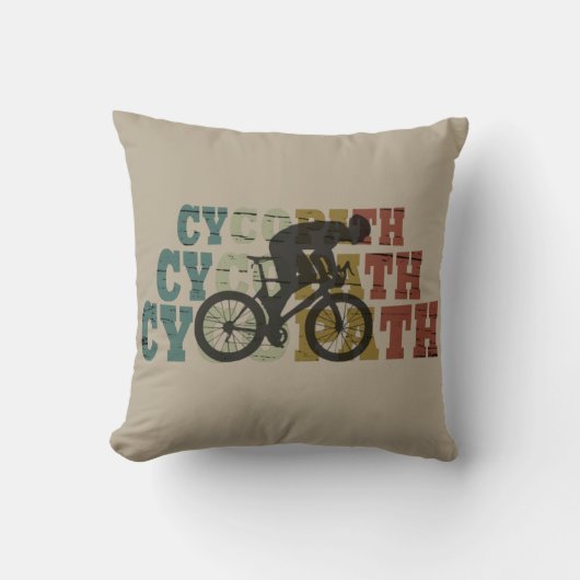 Cycopath - マウンテンバイク - おもしろ自転車 クッション (正面)