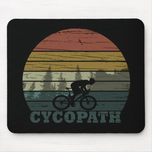 Cycopath - マウンテンバイク - おもしろ自転車 マウスパッド (正面)