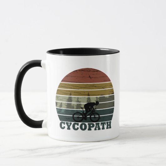 Cycopath - マウンテンバイク - おもしろ自転車 マグカップ (左)