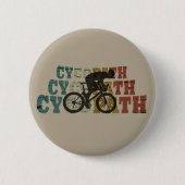 Cycopath - マウンテンバイク - おもしろ自転車 缶バッジ (正面)