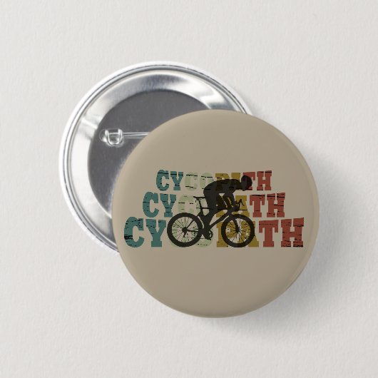 Cycopath - マウンテンバイク - おもしろ自転車 缶バッジ (正面&裏面)