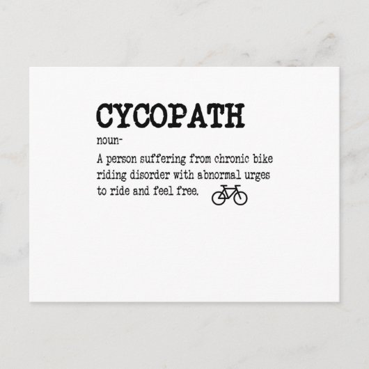 CYCOPATH 面白い自転車ライダー サイクリスト ポストカード (正面)