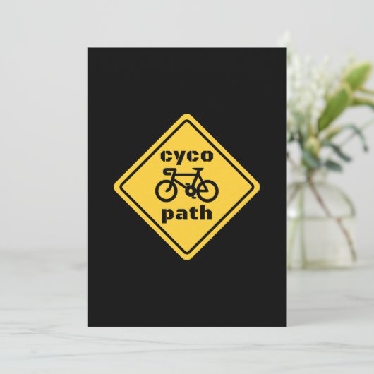 Cycopath Funny Road Sign for Cycle Lover シーズンカード (スタンド正面)
