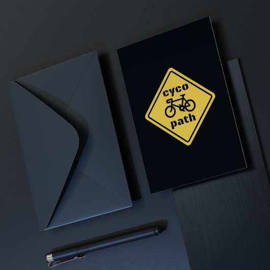 Cycopath Funny Road Sign for Cycle Lover シーズンカード