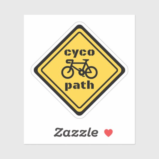 Cycopath Funny Road Sign for Cycle Lover シール (シート)
